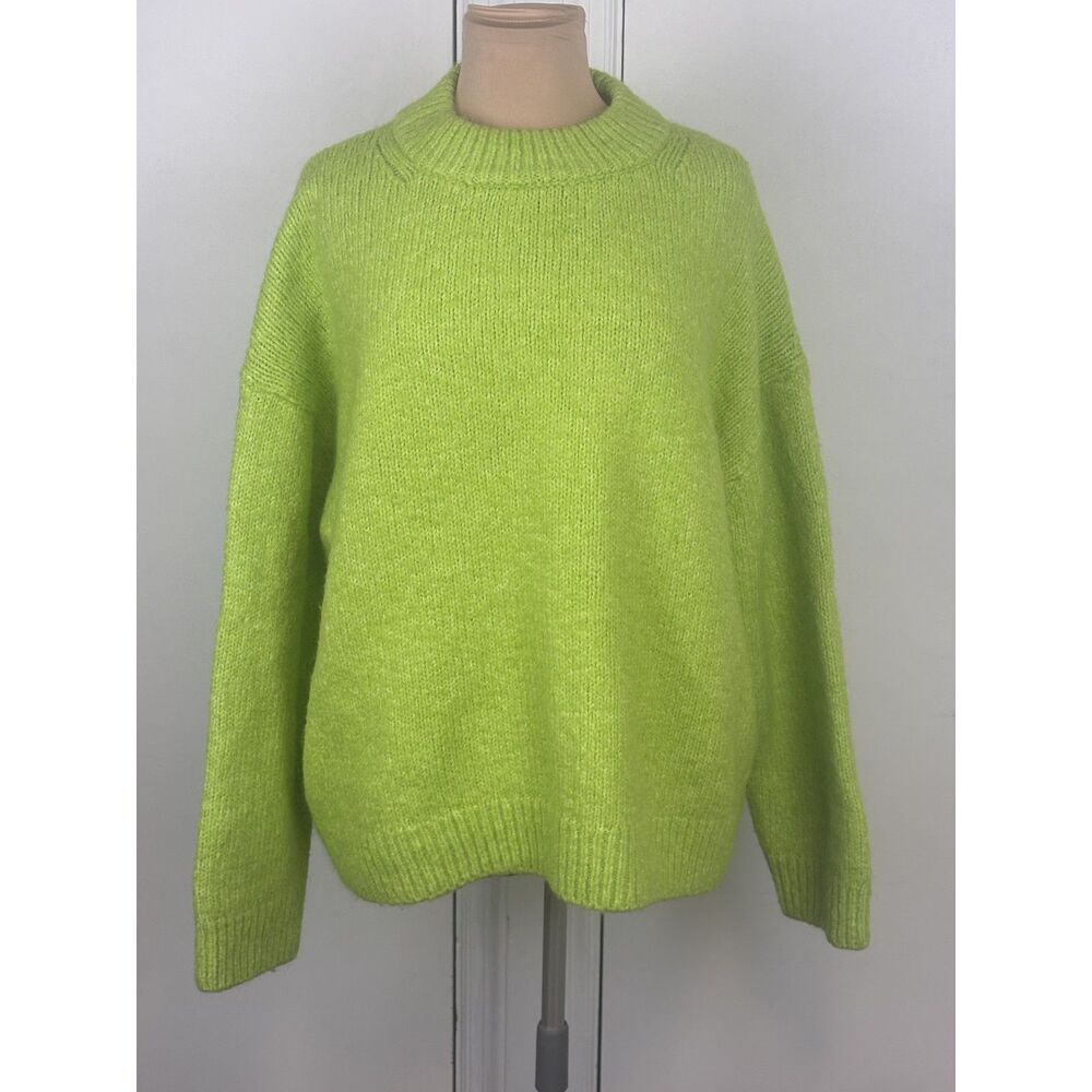 H&M tight knit green long sleeve sweater XXL